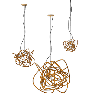 Modern Chandelier Simple Chandelier Metal Wire Chandelier 3d model