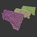 Decorative Stone Wall 3D Model Design For Natural Landscape Elements
