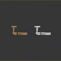 Stylish Gold And Silver Modern Door Handles With Polished Reflective Surfaces