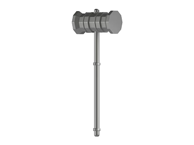 Durable Metal Hardware Tool with Double Head and Long Handle Design 3d model