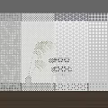 Modern Metal Partition Screens With Diverse Perforated Patterns For Interior Design 3d model