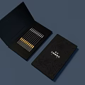 Fountain Pens Set In Elegant Black Embossed Gift Box With Chinese Design
