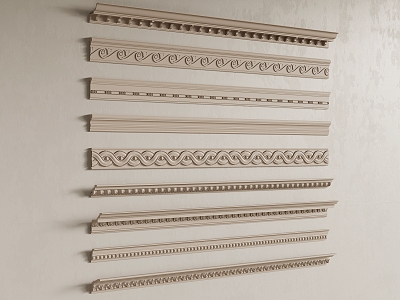 French carved plaster line model