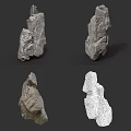 Detailed Natural Rock With Realistic Texture And Formation In Outdoor Scene