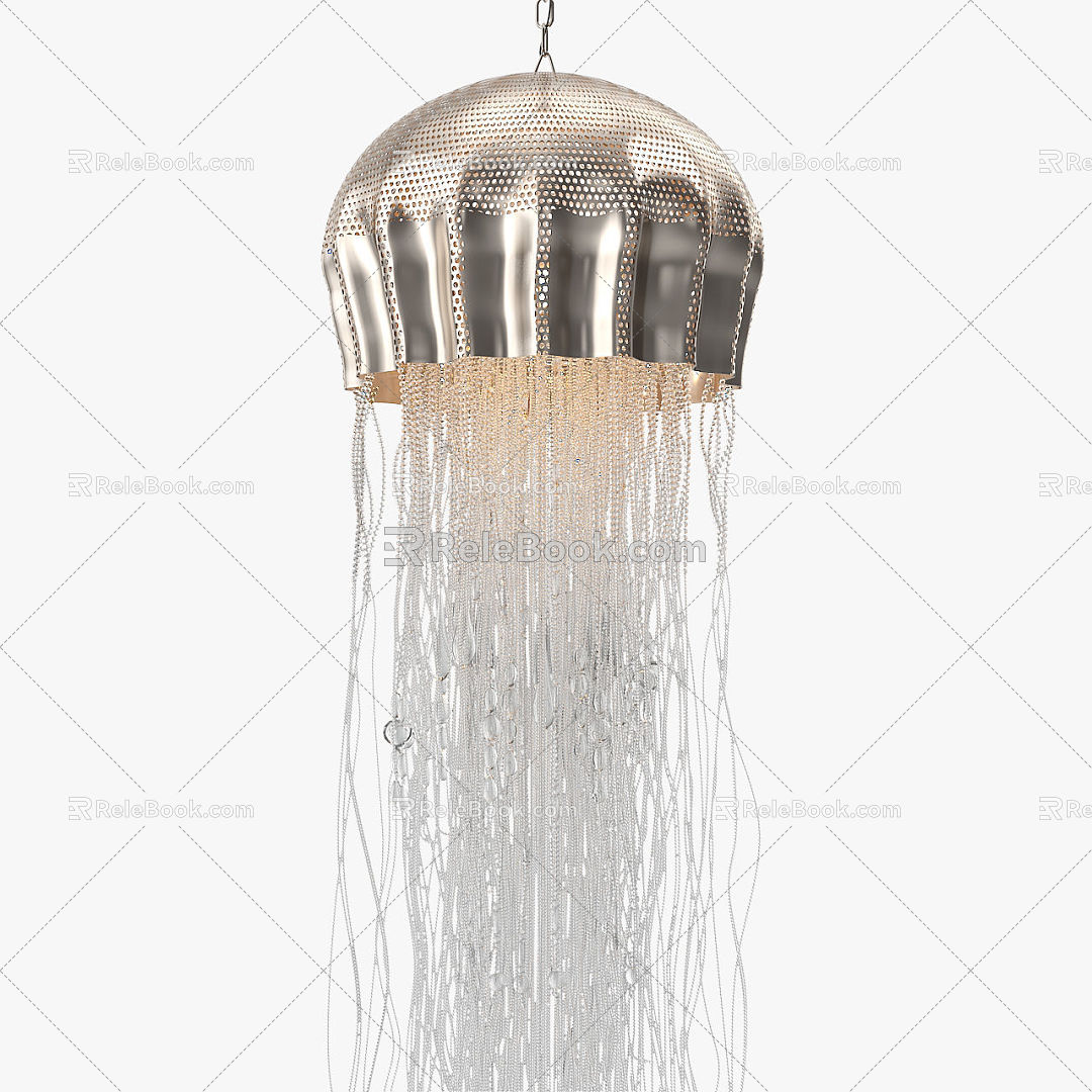 Post-modern crystal chandelier 3d model