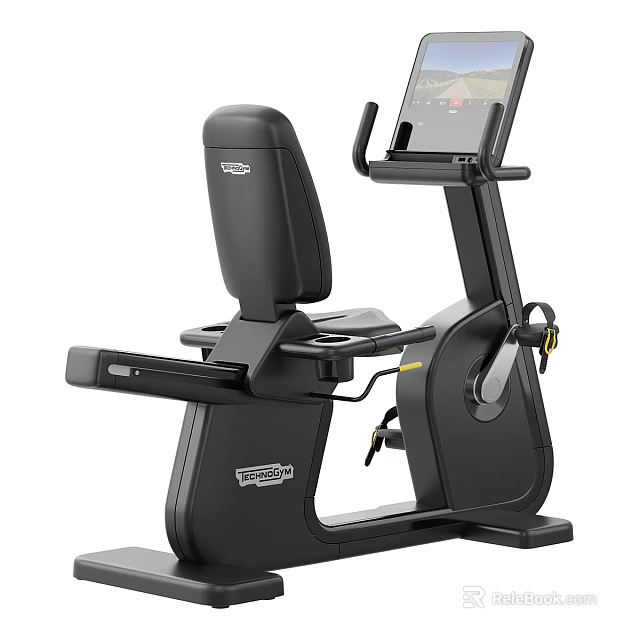 Retail Industry Premium Exercise Bike With Modern Design Ergonomic Seat And Digital 3d model 