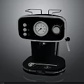Black Espresso Machine With Control Panel Knob And Gauge For Home Use 3d model