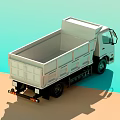 White Modern Dump Truck Model With Open Bed And Toy Vehicle Design
