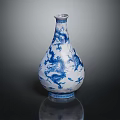 Blue And White Dragon Ceramic Vase For Home Furniture Decoration