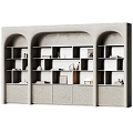 Bookcase Decorative Cabinet Decorative Shelf Wall Cabinet 3d model