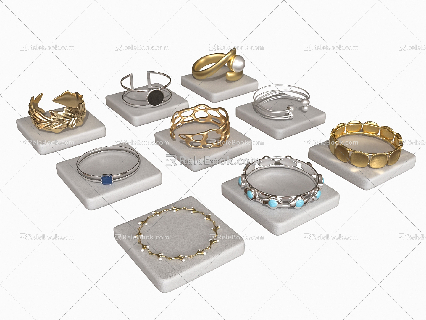 Modern Jewelry Bracelet 3d model