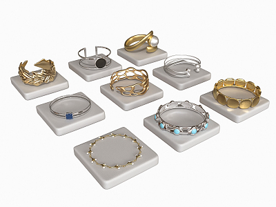 Modern Jewelry Bracelet 3d model