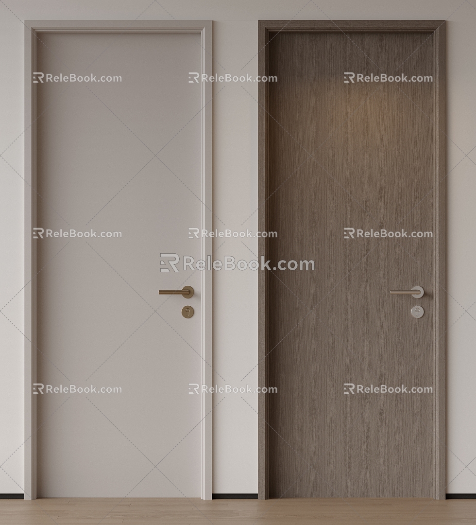 Room Door Single Door Bedroom Door Minimalist Door Invisible Door Wooden Door Kitchen Door Flat Door Top Door 3d model