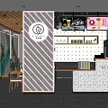 Modern Flower Tea Shop Interior With Pink White Decor Green Leaf Murals And Menu Screens