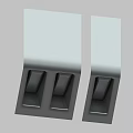 Two Silver Gray Metal Components With Symmetrical Grooved Structure And Smooth Surface Design 3d model