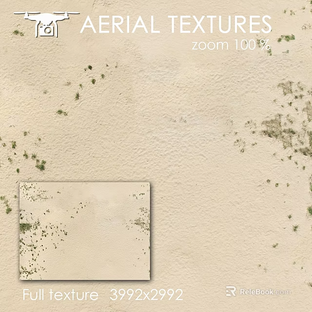 Natural Structural Components Of Sandy Terrain With Scattered Vegetation Patches 3d model 