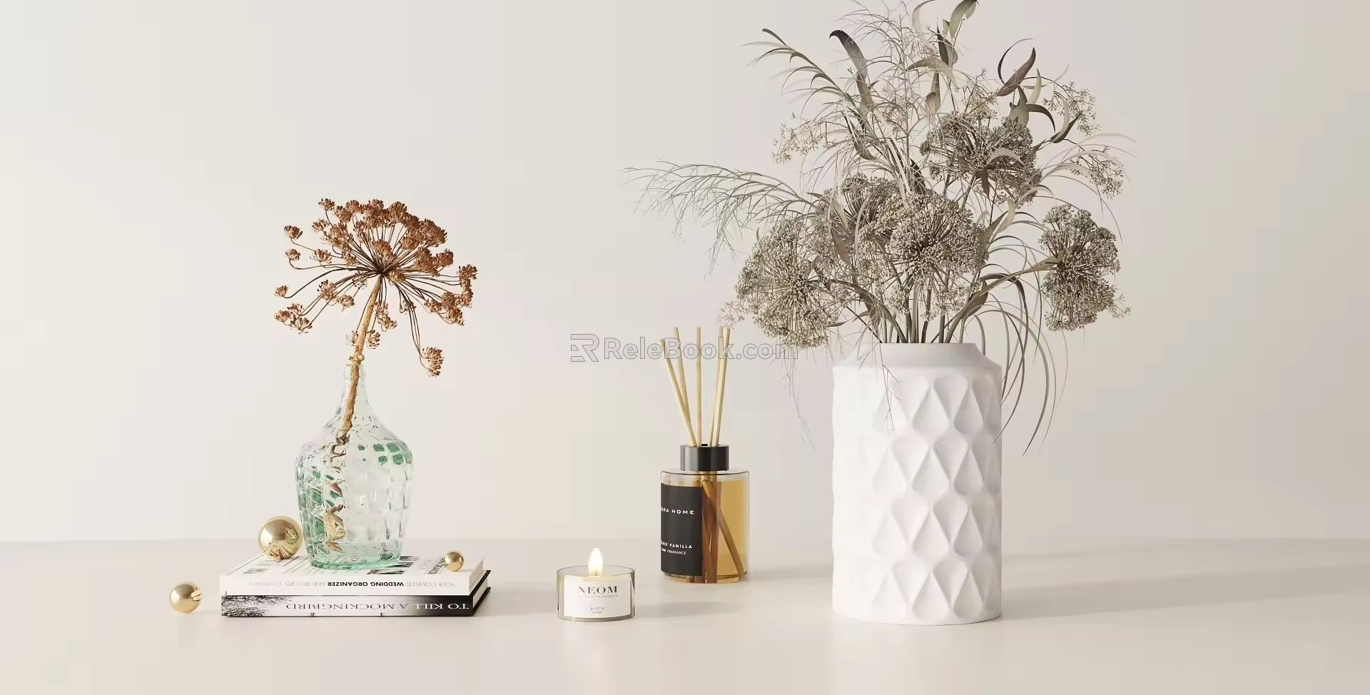 Modern ornaments combination 3d model