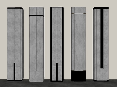 Modern Marble Columns 3d model