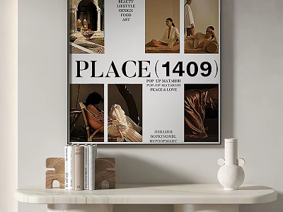 Abstract Painting Collage Style With Multiple Scenes And Figures Indoor 3d model