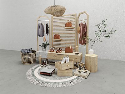 Modern Shelf Clothing Nakajima 3d model