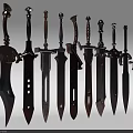 Diverse Collection Of Historical Weapons With Different Blade And Handle Designs