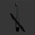 Futuristic 3D Rendered Helicopter With Sleek Gray Body Red Accents And Rotor System Design