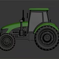 Green Agricultural Tractor With Large Wheels And Modern Cab Design