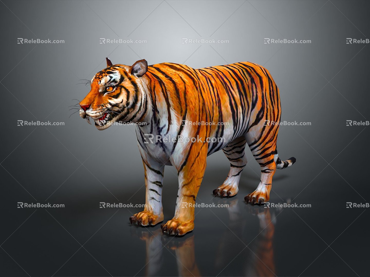 Tiger Tiger Tiger Down Mountain Tiger Siberian Tiger South China Tiger Wild Tiger Tiger Carved Stone Tiger 3d model