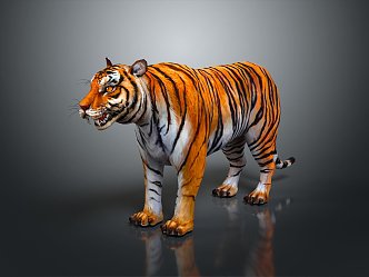 Tiger Down Mountain Tiger Siberian Tiger South China Tiger Wild Tiger Carved Stone Tiger 3d model