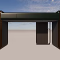 Modern Dressing Table With Black Top And Brass Frame Design