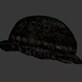Stylish Black Hat With Textured Fabric And Decorative Band Casual Design