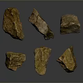 Rock Block Rock Block Rock Specimen Boulder Big Stone Block Rock Stratum Rock Stratum Rock Stratum Rock 3d model