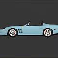 Light Blue Ferrari Convertible Sports Car With Two Seater Design And Shiny Exterior