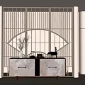 New Chinese Style Entrance Aisle New Chinese Style Entrance Cabinet Screen Partition 3d model