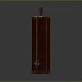 Brown Leather Storage Box Furniture With Handle Stitching And Metal Clasps