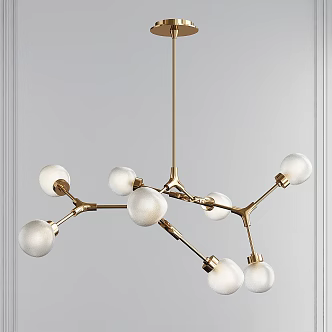 Catalyst Bronze 8 Lamp LED Chandelier 3d model