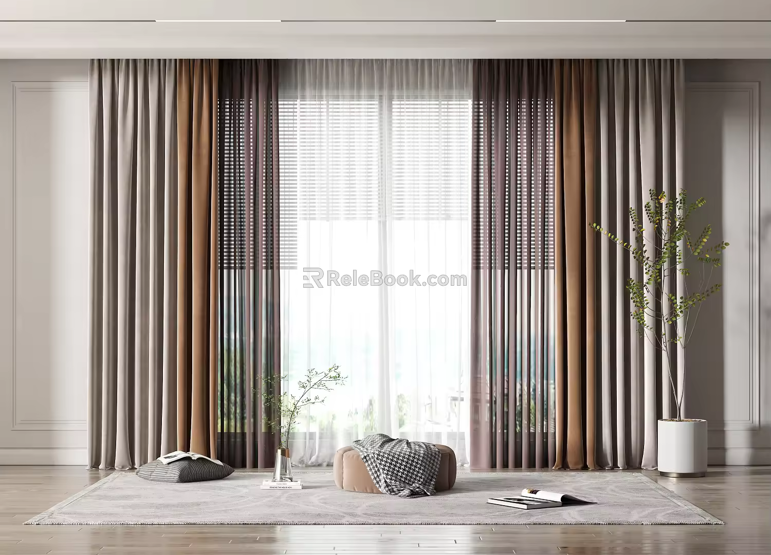 Modern Curtains 3d model