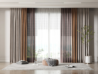 Modern Curtains 3d model