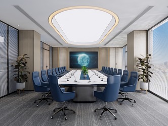 Modern Meeting Room Meeting Table and Chair 3d model