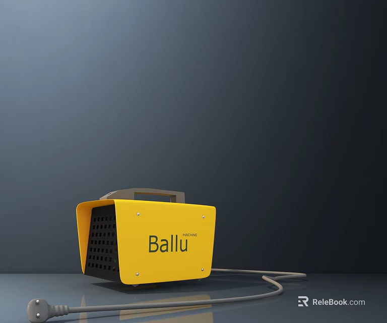 Smart Ballu Yellow Portable Machine With Handheld Design For Indoor Use 3d model 