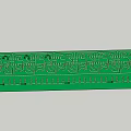 Green Plastic Ruler With Intricate Hollow Patterns And Clear Scale Marks For Craft Use