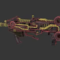 Futuristic Sci Fi Weapon Featuring Intricate Mechanical Structure Dual Circular Components And Metallic Finish 3d model