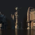 Detailed Vintage Industrial Factory Architecture Featuring Mechanical Structures And Metal Pipes