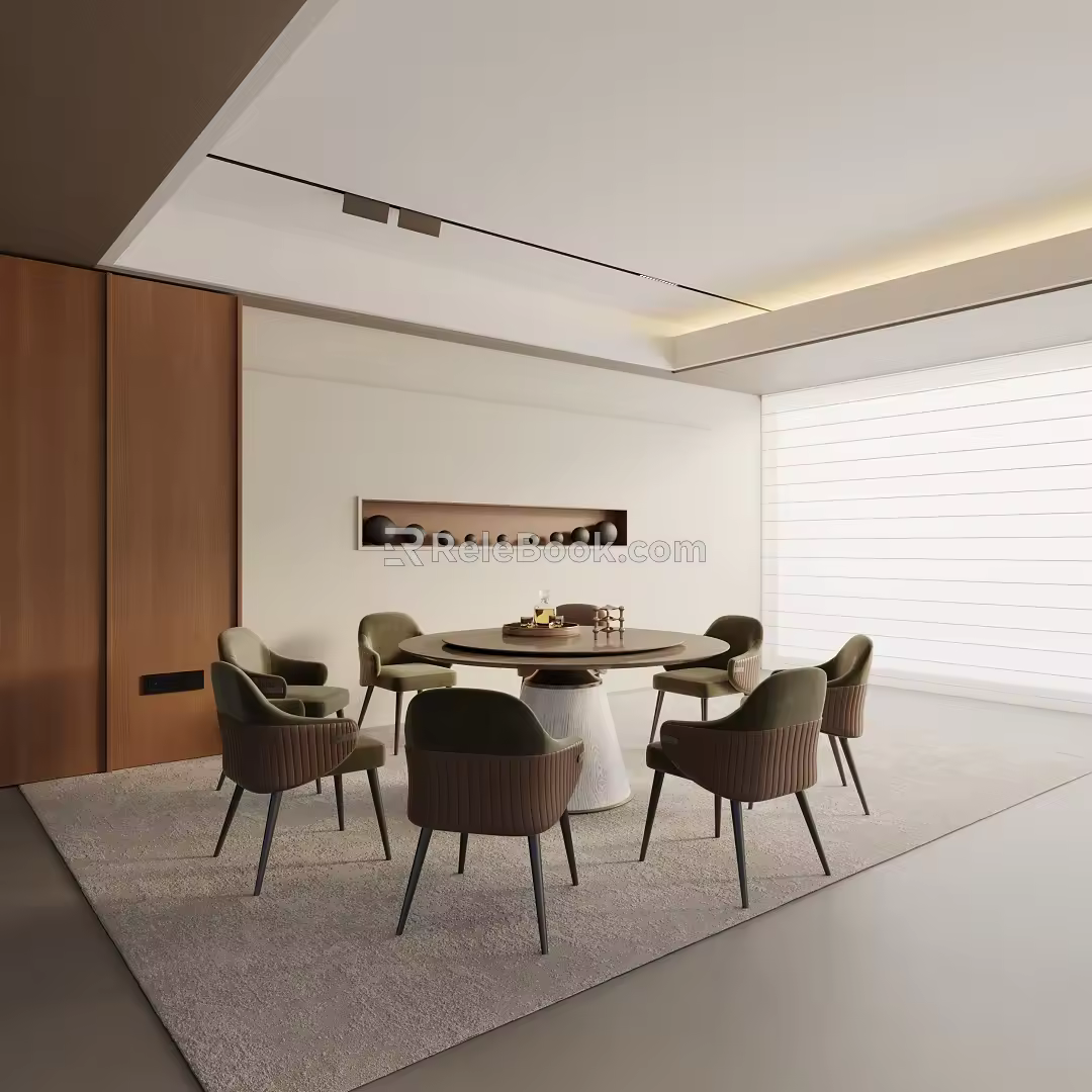 Modern dining table 3d model