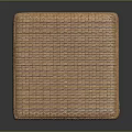 Woven Square Stool Furniture With Natural Woven Texture And Wooden Legs Design