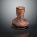 Handcrafted Rustic Clay Vase With Textured Surface And Earthy Tone Design