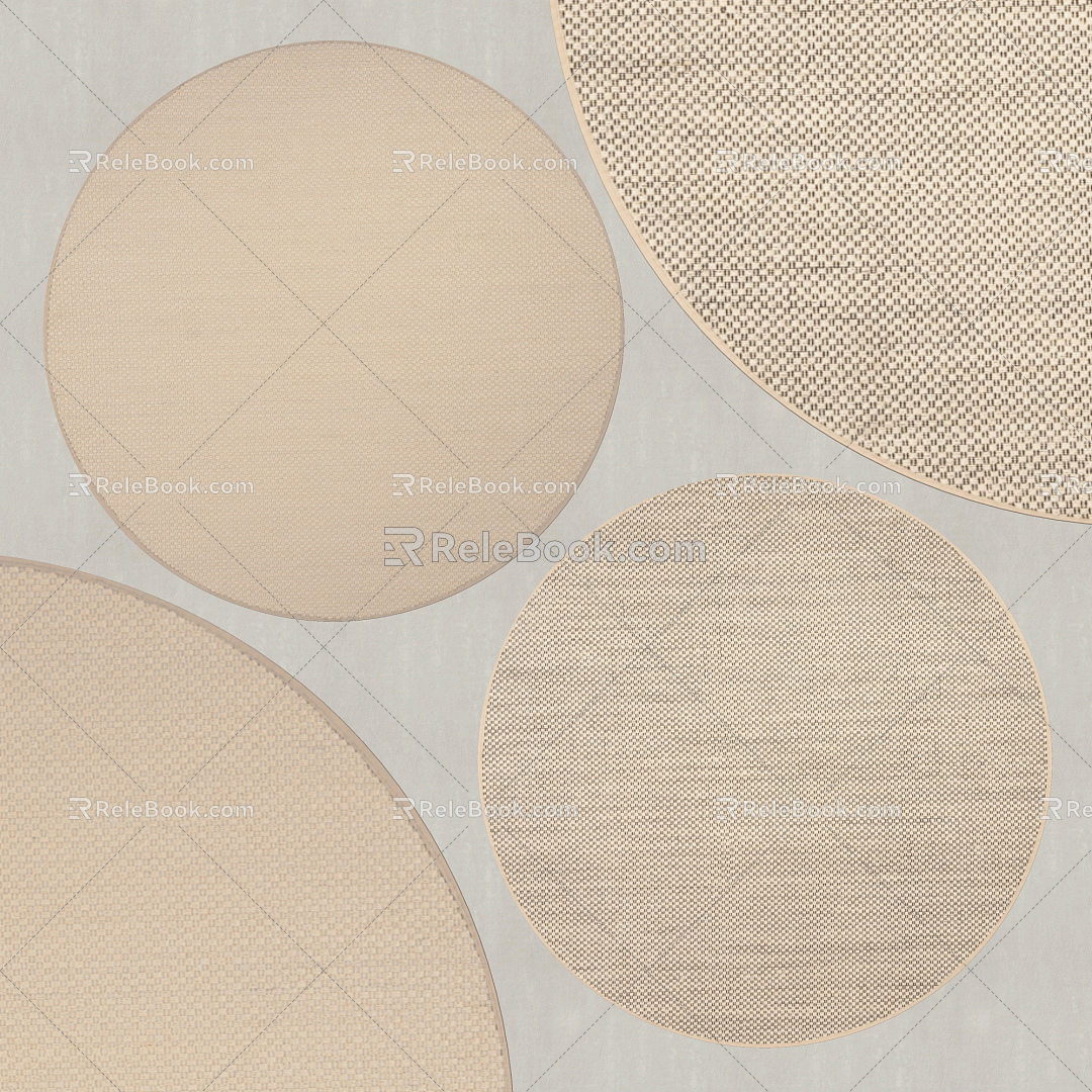 Modern Round Carpet 3d model