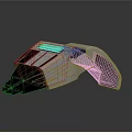 Futuristic Sci Fi Weapon With Silver White Black Body And Red Green Indicator Lights