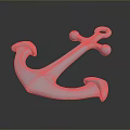 Shiny Polished Silver Metal Anchor For Marine Equipment With Reflective Surface