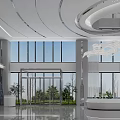 Contemporary Minimalist Sales Office Interior Featuring Starry Ceiling Comfortable Sofas And Exquisite Indoor Green Landscapes